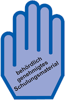 Blaue Hand